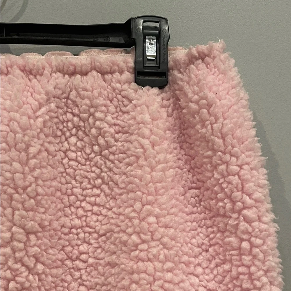 Pink Fleece Skirt with Poodle Design